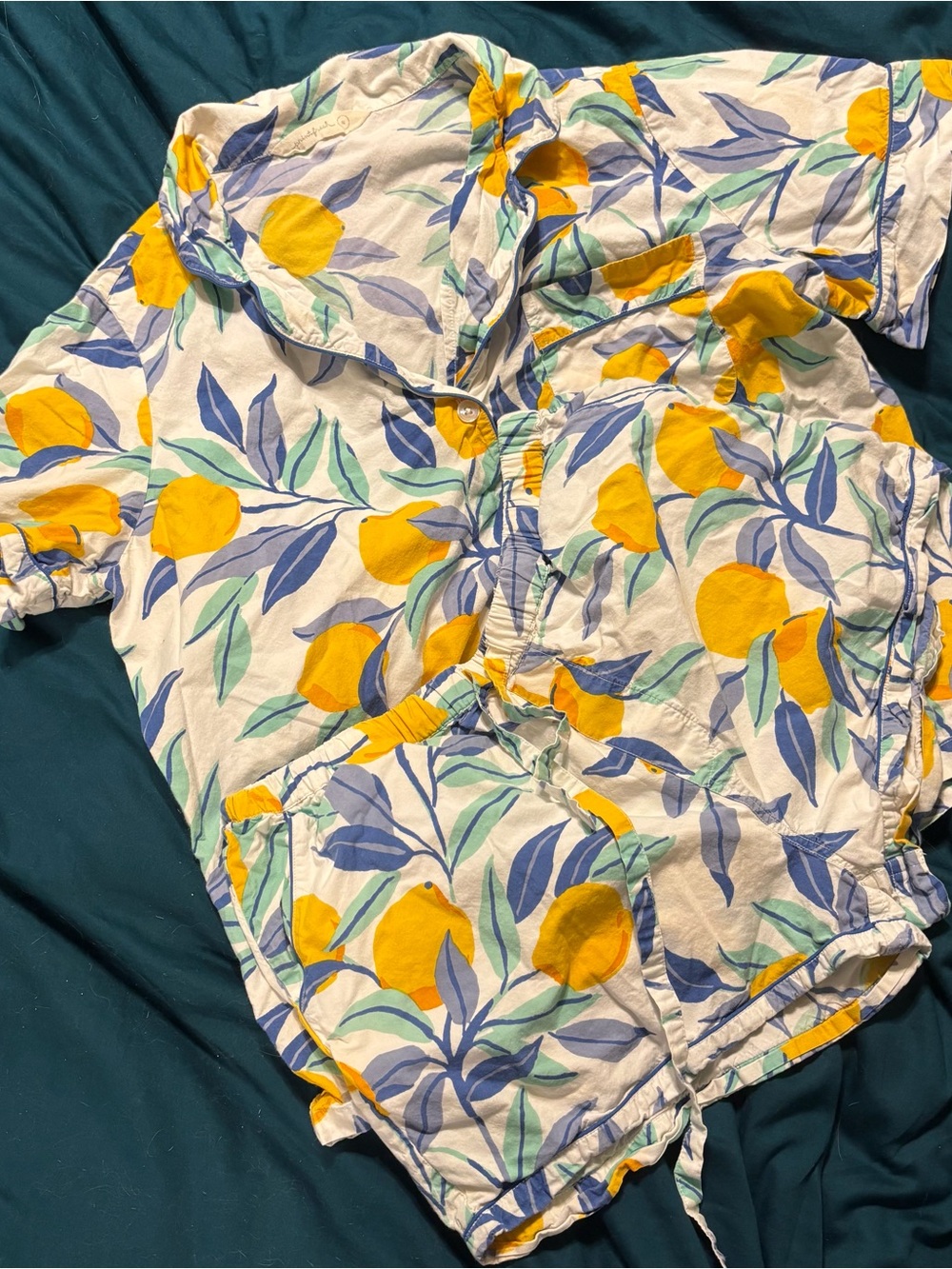 Printfresh Lemon Zest short PJ set
